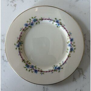 Lenox Bone China Belvidere S-314 8 3/8" Salad Plates Blue Flowers Pink Ribbons